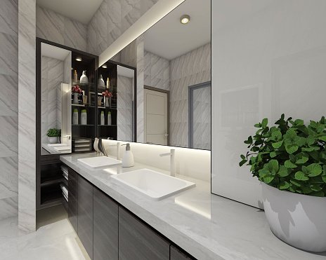 Modern Wash Room - Renovate UAE 